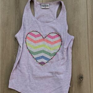 Firehouse Crystal Heart Tank Top